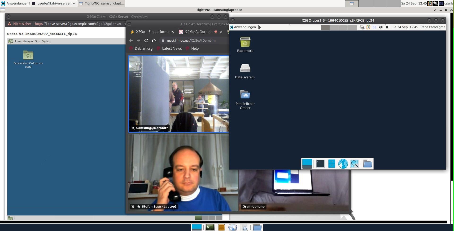  X2Go - Everywhere At Home - our booth was virtually stretched out from Dornbirn to Ulm